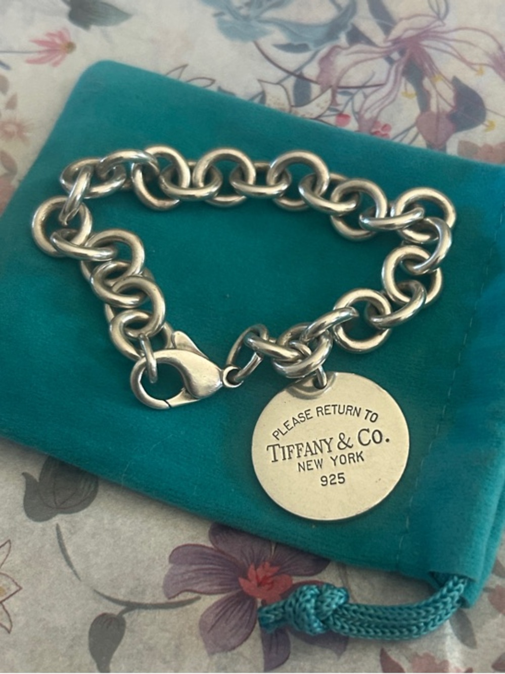 Tiffany & Co. Sterling Silver Return to Tiffany Round Tag Bracelet